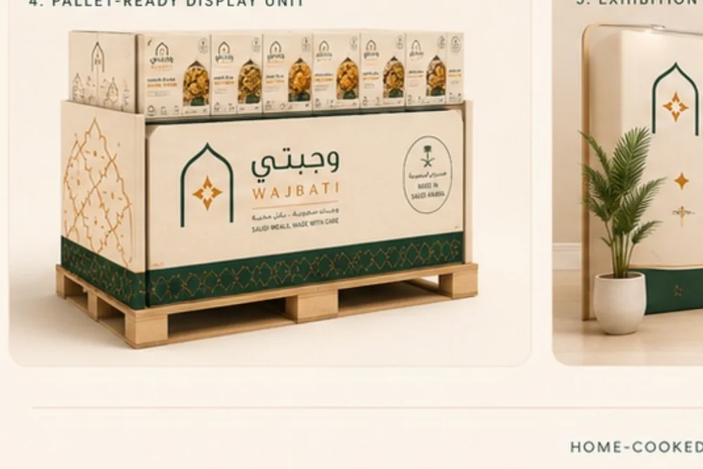 Wajbati pallet-ready display